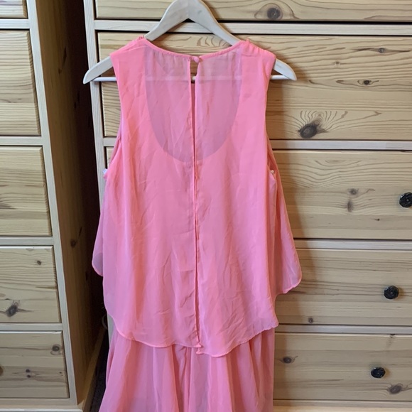 Bisou Bisou Light Pink High Low Hem Dress Size 14 - Picture 4 of 9
